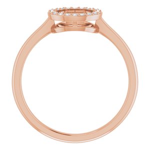 14K Rose 1/10 CTW Natural Diamond Circle Ring - BN & CO JEWELRY