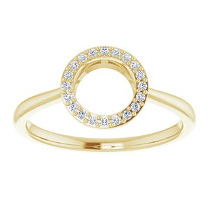 14K Yellow 1/10 CTW Natural Diamond Circle Ring - BN & CO JEWELRY