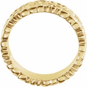 14K Yellow 4.2 mm Floral Band - BN & CO JEWELRY