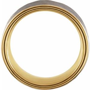 18K Yellow Gold PVD Tungsten 8 mm Band Size 7.5 - BN & CO JEWELRY