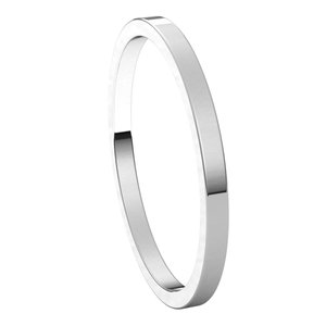 18K White 1.5 mm Flat Band Size 5 - BN & CO JEWELRY