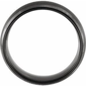 Black PVD Tungsten 6 mm Beveled-Edge Size 9 Band - BN & CO JEWELRY