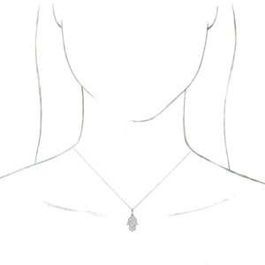 14K Rose .03 CTW Natural Diamond Hamsa Pendant - BN & CO JEWELRY