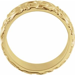 14K Yellow 6 mm Sculptural Band Size 9 - BN & CO JEWELRY