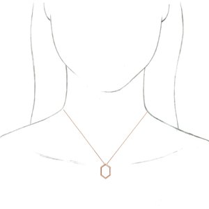 14K Rose Geometric 16-18" Necklace - BN & CO JEWELRY