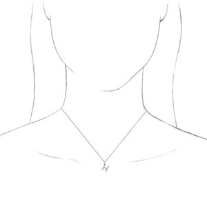 Sterling Silver Initial H Dangle 18" Necklace - BN & CO JEWELRY