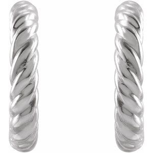 Sterling Silver 9 mm Rope Hoop Earrings - BN & CO JEWELRY