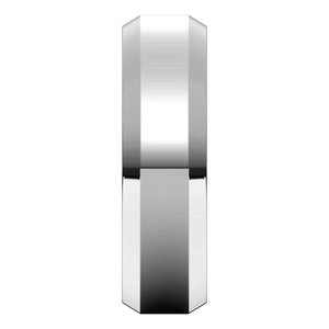 14K White 6 mm Beveled-Edge Comfort-Fit Band Size 7.5 - BN & CO JEWELRY