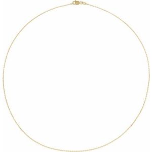 10K Yellow 1 mm Diamond-Cut Cable 18" Chain - BN & CO JEWELRY