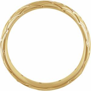 14K Yellow 1/10 CTW Natural Diamond Patterned Band Size 10 - BN & CO JEWELRY