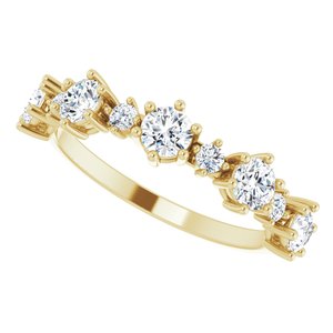 14K Yellow 1 CTW Lab-Grown Diamond Anniversary Band - BN & CO JEWELRY