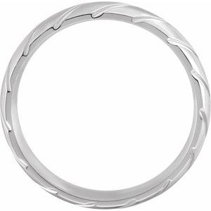 14K White 5 mm Grooved Band Size 6.5 - BN & CO JEWELRY