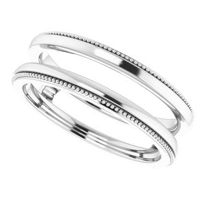 14K White Milgrain Ring Guard - BN & CO JEWELRY