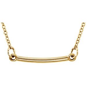 18K Yellow Vermeil Tiny Posh® Bar 16-18" Necklace - BN & CO JEWELRY