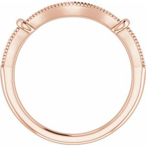 14K Rose 1/8 CTW Matching Diamond Band - BN & CO JEWELRY