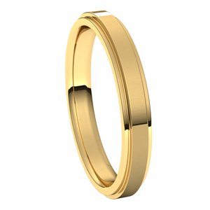 10K Yellow 3 mm Flat Comfort Fit Edge Band Size 12.5 - BN & CO JEWELRY