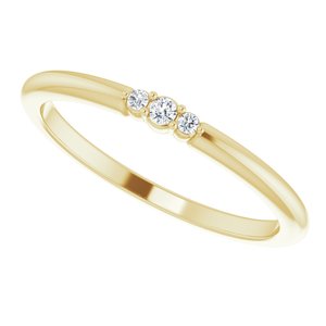 14K Yellow .03 CTW Diamond Stackable Ring - BN & CO JEWELRY