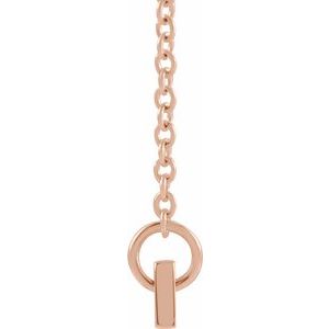 14K Rose Family is Forever Bar 18" Necklace - BN & CO JEWELRY