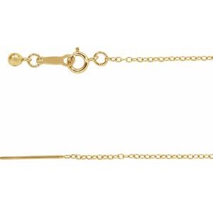 14K Yellow 1.1 mm Adjustable Threader Cable 16-22" Chain - BN & CO JEWELRY