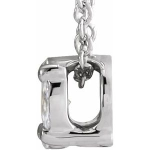 14K White 1/6 CTW Natural Diamond Cluster 16-18" Necklace - BN & CO JEWELRY