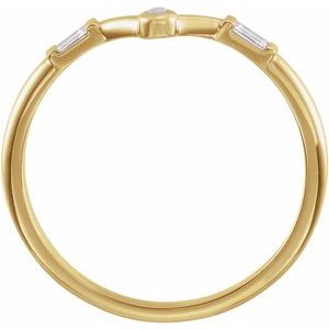 14K Yellow Natural Opal & .08 CTW Natural Diamond V Ring - BN & CO JEWELRY