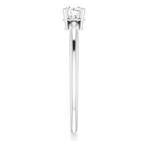 Sterling Silver 3 mm Imitation Diamond Ring - BN & CO JEWELRY