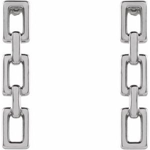 Sterling Silver Chain Link Earrings - BN & CO JEWELRY