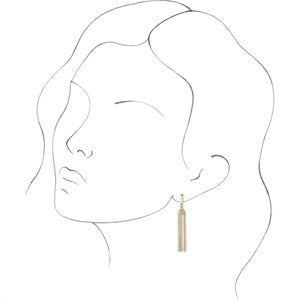 14K Yellow 53.2 mm Hinged Hoop Chain Earrings - BN & CO JEWELRY