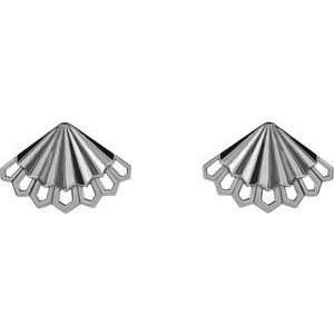 Sterling Silver Fan Earrings - BN & CO JEWELRY