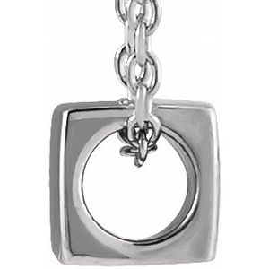 Sterling Silver 5x5 mm Cube 18" Necklace - BN & CO JEWELRY