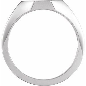Sterling Silver 12.4x12.1 mm Octagon Signet Ring - BN & CO JEWELRY