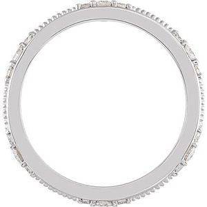 Platinum 1/3 CTW Natural Diamond Eternity Band Size 7 - BN & CO JEWELRY