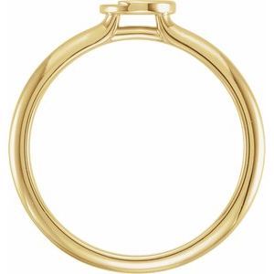 14K Yellow Stackable Yin Yang Ring - BN & CO JEWELRY