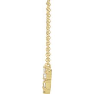 14K Yellow 1/6 CTW Natural Diamond V 18" Necklace - BN & CO JEWELRY