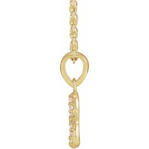 14K Yellow .03 CTW Natural Diamond Petite Infinity 16-18" Necklace - BN & CO JEWELRY