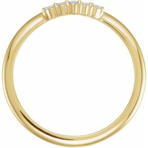 14K Yellow .07 CTW Rose-Cut Natural Diamond Matching Band - BN & CO JEWELRY