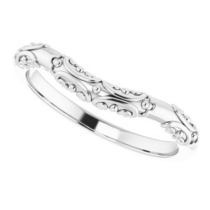 14K White Band for 9x4.5 mm Marquise Ring - BN & CO JEWELRY