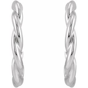 Sterling Silver Twisted Hoop Earrings - BN & CO JEWELRY