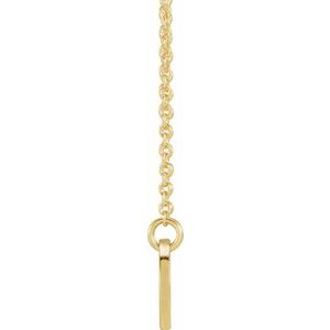 14K Yellow Mother & Son Stick Figure Family 18" Necklace - BN & CO JEWELRY