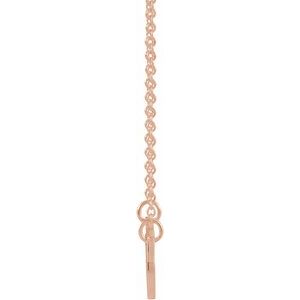 14K Rose Mother & Daughter Stick Figure Family 18" Necklace - BN & CO JEWELRY