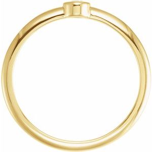 14K Yellow .06 CT Rose-Cut Natural Diamond Stackable Ring - BN & CO JEWELRY