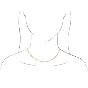 14K Rose 3.85 mm Elongated Flat Link 20" Chain - BN & CO JEWELRY