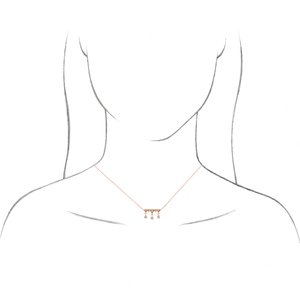 14K Yellow 1/5 CTW Natural Diamond Fringe Bar 18" Necklace - BN & CO JEWELRY