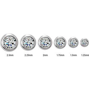 14K Rose .01 CT Natural Diamond Micro Bezel Single Stud Earring - BN & CO JEWELRY