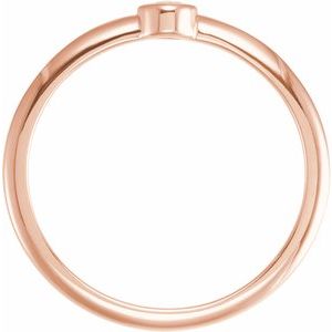 14K Rose 1/6 CT Rose-Cut Natural Diamond Stackable Ring - BN & CO JEWELRY