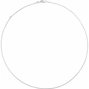 Platinum 1 mm Adjustable Cable 16-18" Chain - BN & CO JEWELRY