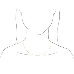 14K Rose 1.7 mm Cable 24" Chain with Faceted Beads - BN & CO JEWELRY