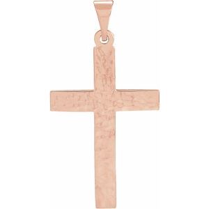14K Rose 23x15.9 mm Cross Pendant - BN & CO JEWELRY
