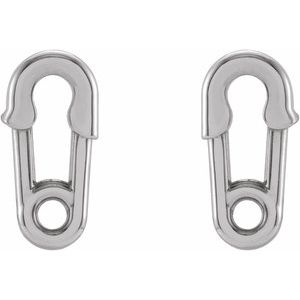 Sterling Silver Safety Pin Earrings - BN & CO JEWELRY