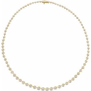 14K Yellow 6 3/4 CTW Lab-Grown Diamond Graduated 16" Necklace - BN & CO JEWELRY